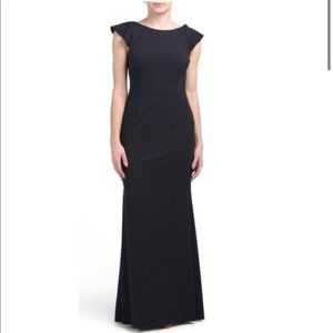 Adrianna Papell knit crepe maxi gown in midnight navy blue size 20 NWT $179